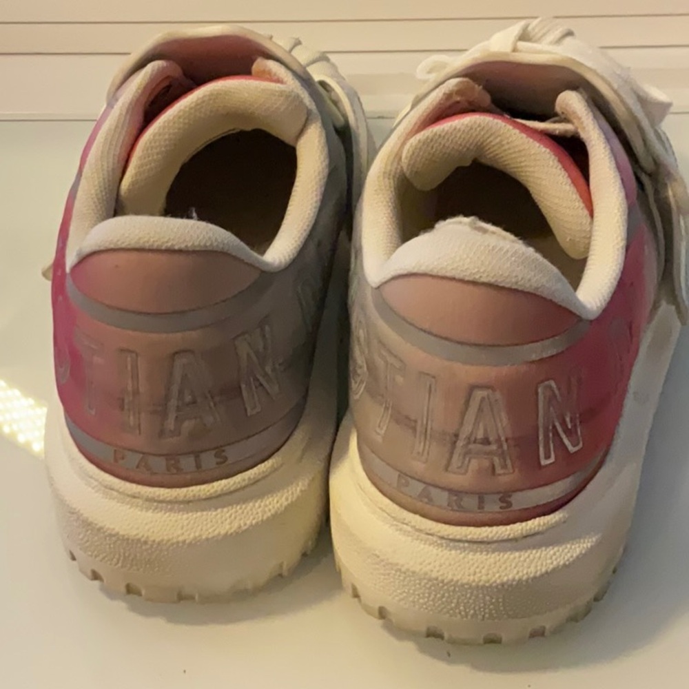 Dior White and Pink Chunky Sneakers - Picture 3 of 4